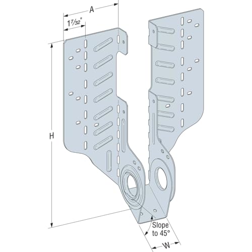 Simpson Strong-Tie LSSR210Z LSSR Light Field-Adjustable Rafter Hanger for 2x10