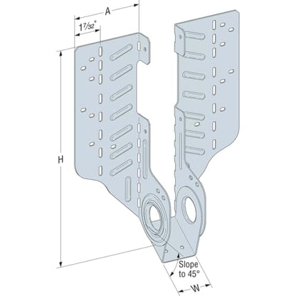 Simpson Strong-Tie LSSR210Z LSSR Light Field-Adjustable Rafter Hanger for 2x10