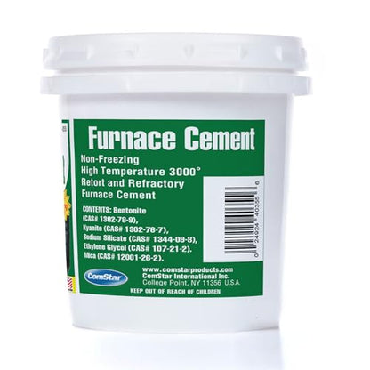 Furnace Cement 1 pt RTU Gray Refractory & Retort, 3000F High Temp - size: A1). 1 Pint