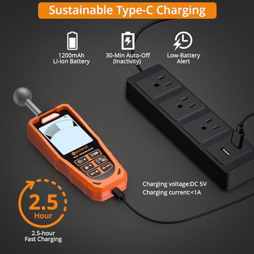 Neoteck 2-in-1 Dual Probe Moisture Meter with LCD Display and Audio Alarm