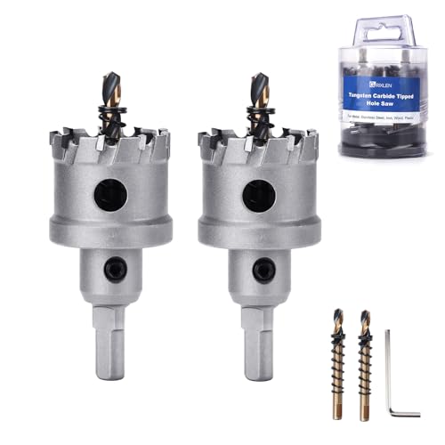 2 Pack 1-1/2" (38mm) Tungsten Carbide Tip Hole Saw with M2 Pilot bits - size: 1-1/2" (38mm) - 2 pack