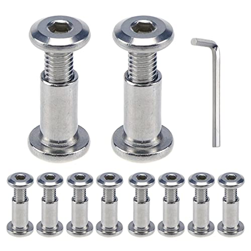 MY MIRONEY M6 x 12mmSilver Binding Post Screw, 10 Sets - color: Silver, size: M6 x 8mm x 15mm