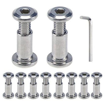 MY MIRONEY M6 x 12mmSilver Binding Post Screw, 10 Sets - color: Silver, size: M6 x 8mm x 15mm
