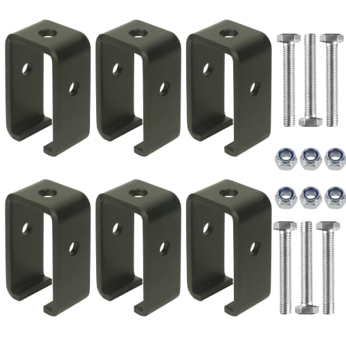 6-Pack 1-5/8" Strut Channel Trolley Hanger Bracket for UNISTRUT - style: Black 6 Pack