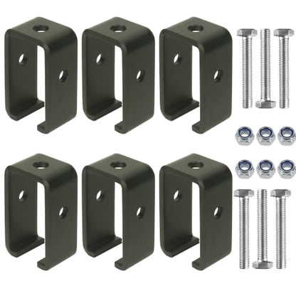 6-Pack 1-5/8" Strut Channel Trolley Hanger Bracket for UNISTRUT - style: Black 6 Pack