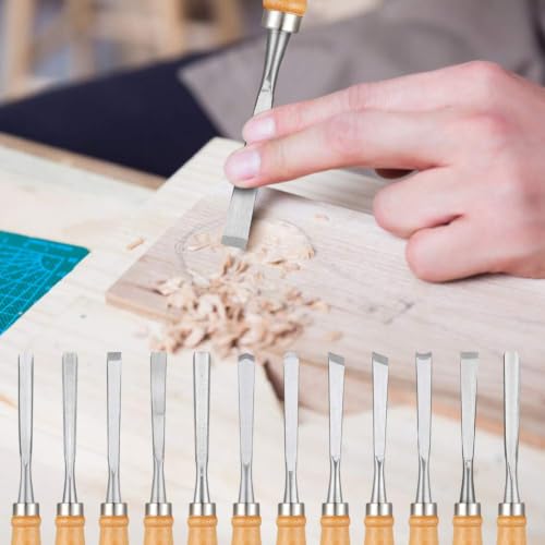 Calary 24Pcs Wood Carving Chisel Set - Kit Including Small and Large Size Wood Carver Set
