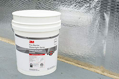 3M Fire Barrier Water Tight Spray, White, 5 Gallon Drum (Pail)