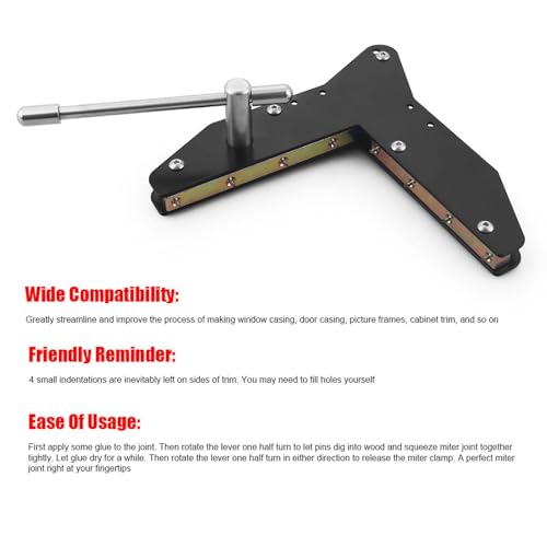 Miter Clamps Aluminum Alloy Compatible with Woodworking/Corner Clamps Fit for Making Window Casing, Door Casing, Picture Frames, Cabinet Trim (2pcs) - style: 2pcs