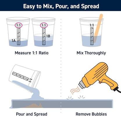 TotalBoat Table Top Epoxy Resin - 2 Quart Kit for Bars and Countertops