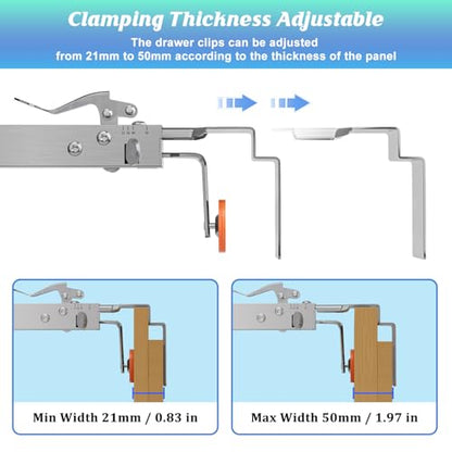 2 Pack Drawer Front Installation Clamps, Quick-Install Drawer Fixing Clamp