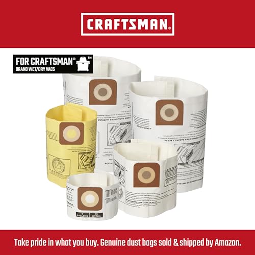 CRAFTSMAN CMXZVBE38749 Genuine 16-20 Gal. Wet Dry Vac Dust Collection Bags - style: 16-20 Gallon General Purpose