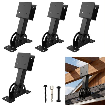 4 Pcs 2"x 4" Roof Riser Brackets for Pergola(Actual 1.6''x 3.6'') - size: 2x4 4Pcs