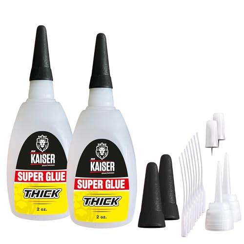 Thick Cyanoacrylate (CA) Super Glue – 2 Pack (2 x 2 oz Bottles) – Heavy-Duty Adhesive for Woodworking, Marble, and Repair Projects - size: 4 oz