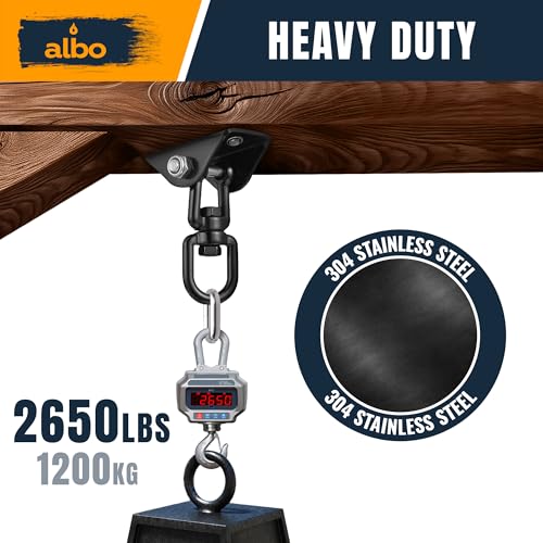 Albo Heavy Duty Swing Hangers 2 Pack, 2650 LBS - color: Black, size: 2 Pieces