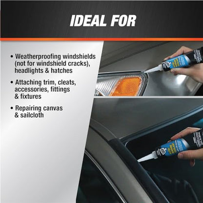 Dap 00694 2.8-Ounce Silicone Rubber Auto/Marine Sealant, Clear - size: 2.8-Ounce