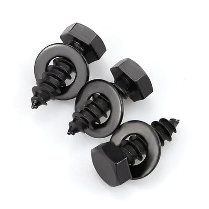 12-Sets 3/8 x 1-1/4" Black Hex Head Lag Screws & Flat Washers, Heavy Duty Wood Lag Screws, 304 Stainless Steel (18-8), 3/8" Bolt - size: 3/8 x 1-1/4