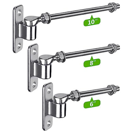 Insaga 6'' J Bolt Gate Hinge and Wall Mount Hinge 2Pack, Heavy Duty 304 Stainless Steel Gate Hinges, One Piece with No Welding for Farm, Fence, Garden, Metal Gates, Load Capacity up to 500LB - size: 6''-2Pack