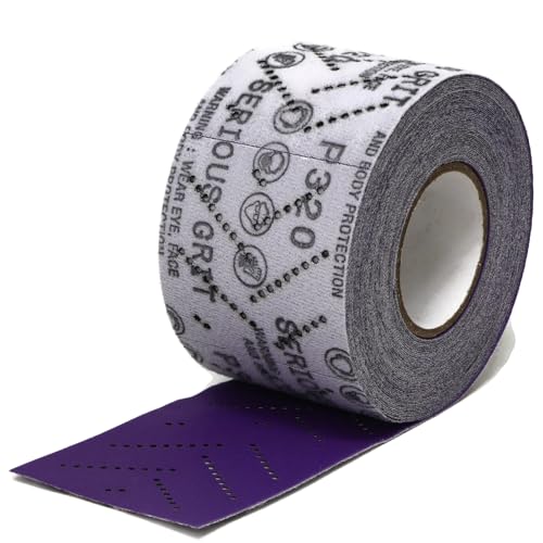 Serious Grit - P320 Grit Ceramic Hook & Loop Sandpaper Roll - 70mm x 12m - size: 320 Grit