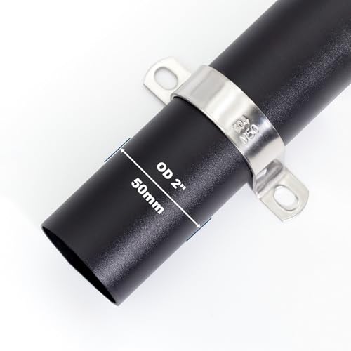 OD 2" Conduit Clamp 304 SS Pipe Support U Bracket, Tube Clamp for Cable/Water Pipe/Pipe, Heavy Duty Pipe Clamps | OD 2" | 6 pcs - size: Ø 2"