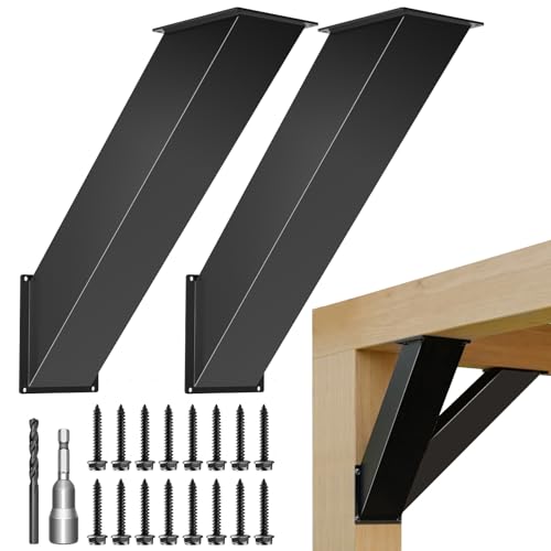 45 Degree Angle Bracket 2pcs, Heavy Duty Pergola Brackets for 6x6 Post - size: 6"×6"-2Pcs