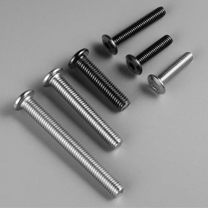 M6-1.0 x 30mm Flat Head Hex Socket Cap Screws Bolts 10Pcs, M6 Bolt 304 Stainless Steel Black Zinc Plated, Full Thread, with Hex Spanner - size: M6 x 30mm