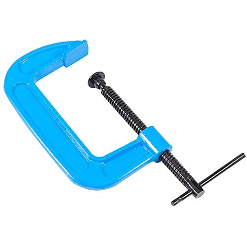 ZOENHOU 4 PCS 6 Inch C Clamps, Heavy Duty Malleable Iron G Clamps with 6 Inch Jaw Opening, C Clamp Brakes Sliding T-Bar Handle 2.5 Inches Throat Depth 2.2lb Each - size: 6 inch