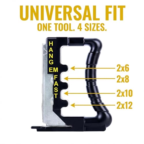 Joist Hanger Installation Jig for 2x6 2x8 2x10 2x12 Joist Hangers | Deck Building Tools for Fast Installation | Precise Deck Framing and Construction Aid