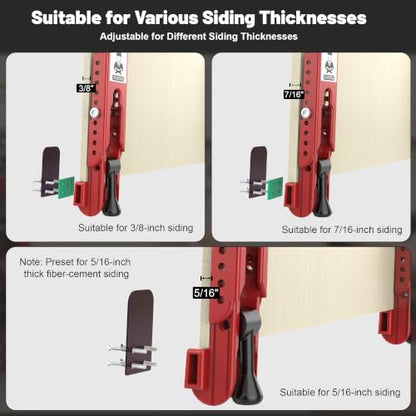 Upgraded Siding Installation Tools for 5/16 Inch, 3/8 Inch, 7/16 Inch（Red）