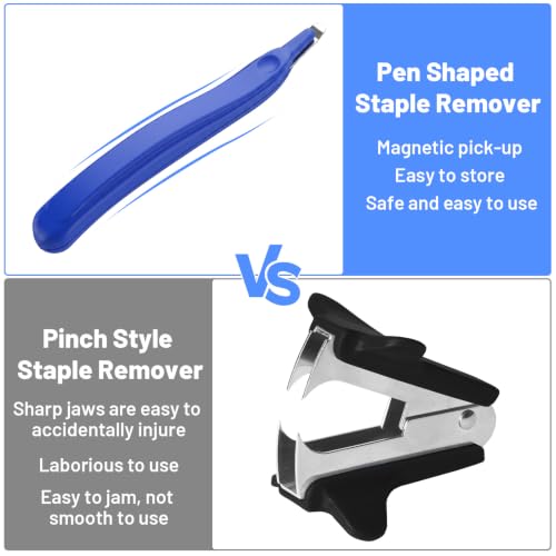 24 Pcs Magnetic Staple Remover Bulk, Stapler Remover Tool, 4 Colors, 6.1"
