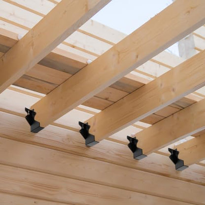 20Pcs Black 2x4 Joist Hangers for Wood,18 Gauge Metal Face Mount Joist Hanger,Lu24 Joist Hangers Powder Coating,Hurricane Ties for Rafter,Rafter Brackets 2x4 for Deck,Floor,Roof Overhang,Ceiling Joist - size: 20 Pcs 2x4 Joist Hanger, style: Black