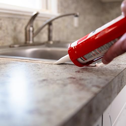 Red Devil 0445 Duraguard Kitchen & Bath Siliconized Acrylic Caulk, 5.5 oz. Squeeze Tube, Clear, 12 Pack, Made in USA - color: Clear, size: 5.5 oz., style: 12 - Pack