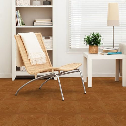 Tivoli Peel & Stick Vinyl Floor Tiles, 45-Pack, 12 x 12 in, Oak - color: Parquet Oak