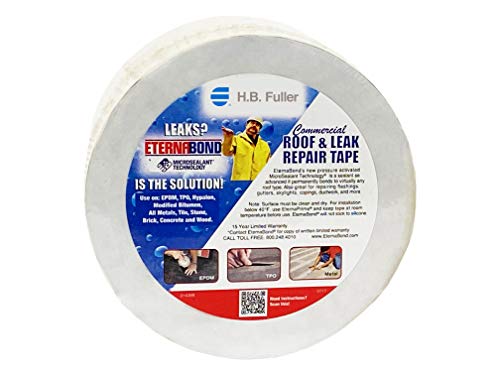 EternaBond RoofSeal Tan 4" x50' MicroSealant UV Stable RV Roof Seal Repair Tape | 35 mil Total Thickness - EB-RT040-50R - One-Step Durable, Waterproof and Airtight Sealant - color: Tan, size: 4" x 50'