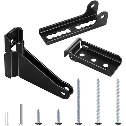 Reinforced Storm Door Closer Bracket, Screen Door Closer Replacement Part, Compatible with Andersen, Emco, Larson,Pella,40201 Door Repair Kit, for Wind Protection and Protecting Doors (Black) - style: Black
