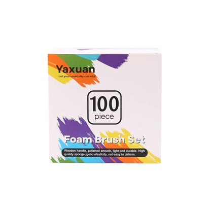 1" Foam Paint Brushes, 100 Pack, 1-Inch Painting Sponges (Black) - color: Black, size: 1"