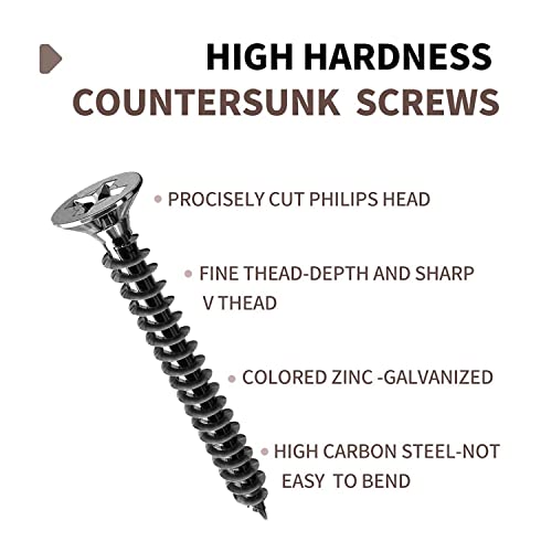 #4 x 3/4" Flat Head Self-Tapping Wood Screws, M3x20mm(100Pcs) - color: 100 PCS, size: #4x3/4''-100 PCS