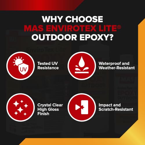MAS EnviroTex Lite Outdoor Epoxy 24 Oz Kit, High-Gloss - size: 24 Oz
