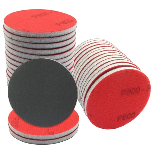 3 Inch Hook and Loop Sanding Sponge Discs, 24 Pcs - size: 800-1000 Grit