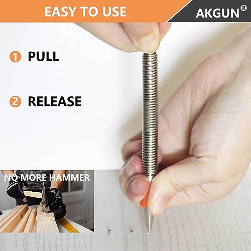 2-Piece Dual Head Nail Setter and Door Hinge Pin Remover Tool Set - size: Nail Setter and Hinge Pin Punch