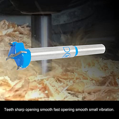 Forstner Drill Bits Professional Carbide Woodworking Hole Saw, Cutting Diameter 18mm, 2Pcs (Blue, Silver) - size: 18mm