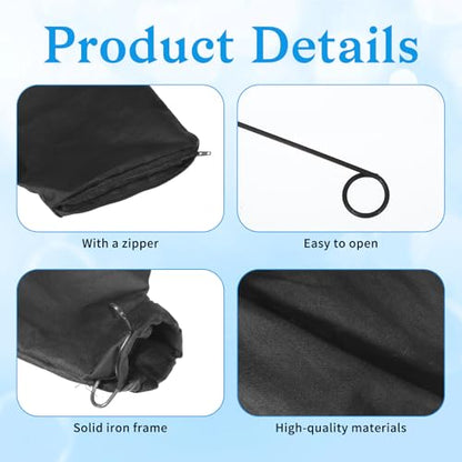 2 Pcs Table Saw Miter Saw Dust Bag, Black Dust Collection Bag with Zipper and Wired Adjustable, Miter Saws Accessories for Table Saws 225 Collection Accessories