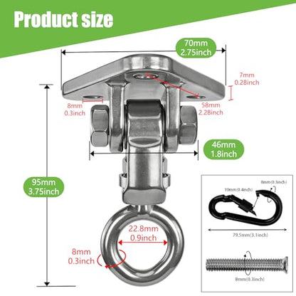 Heavy Duty Stainless Steel Swing Hangers Kit - size: Circular 1PCS