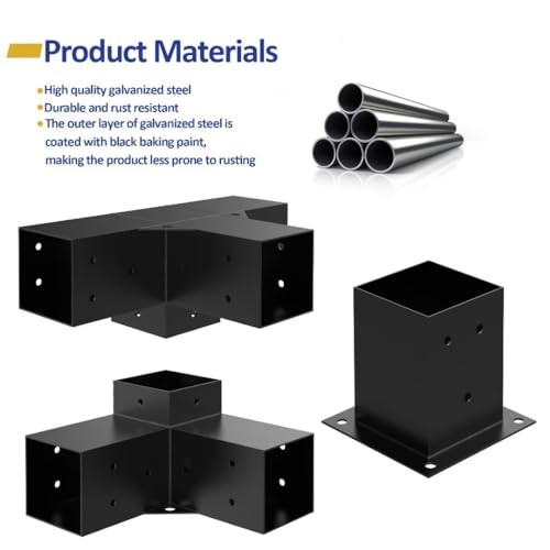 JEXALINE Heavy-Duty Pergola Bracket Kit for 4 x 4 Wood Posts