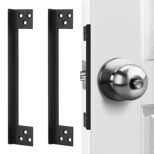 Door Latch Shield Plate 7", Outswing Door Security Protector Guard - size: 7 in. - 2pack