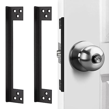 Door Latch Shield Plate 7", Outswing Door Security Protector Guard - size: 7 in. - 2pack