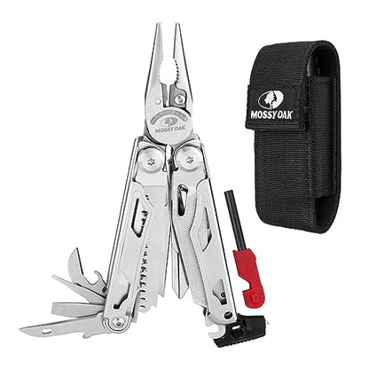 MOSSY OAK 19-in-1 Multitool Pliers Stainless Steel Self-Locking - color: 19-in-1, Silver