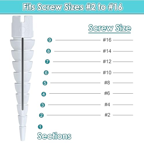 10 Pcs Wood Anchor, Fix Stripped Wood Screw Holes, White - color: White