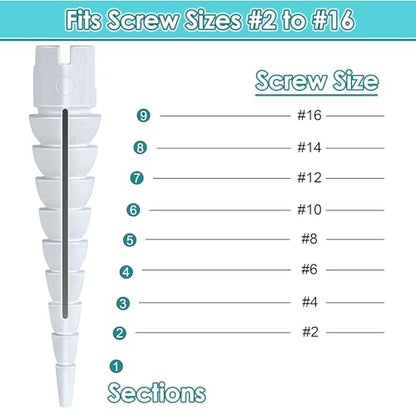 10 Pcs Wood Anchor, Fix Stripped Wood Screw Holes, White - color: White