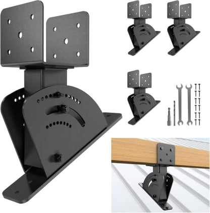 4Pcs 4x4/4x6 Heavy Duty Roof Riser Brackets Kit - style: pack of 4