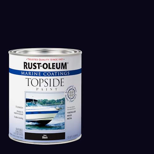 Rust-Oleum 207006-4PK Marine Coatings Topside Paint, Quart, Black, 4 Pack - color: Black, size: 32 Fl Oz (Pack of 4)